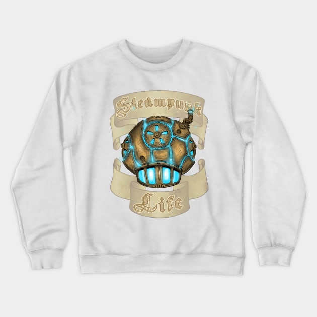 Steampunk Life Crewneck Sweatshirt by dragonrise_studio